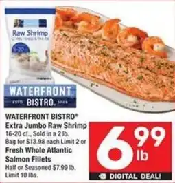 Albertsons Waterfront bistro extra jumbo raw shrimp offer