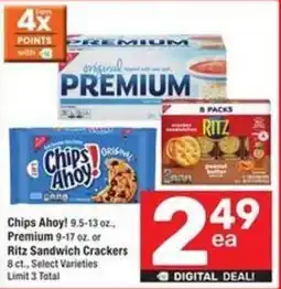 Albertsons Chips Ahoy! Premium or ritz sandwich crackers offer