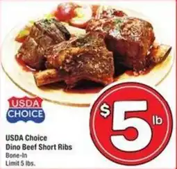 Albertsons USDA Choice Dino Beef Short Ribs offer