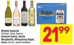 Albertsons Modelo Especial Sonoma Cutrer, Santa Margherita, Whispering Angel, Daou offer