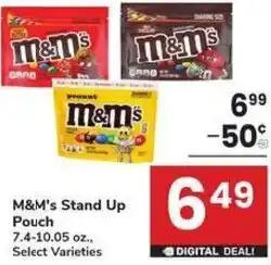 Albertsons M&M's Stand Up Pouch offer