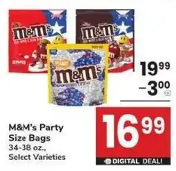 Albertsons M&M's Party Size Bags offer