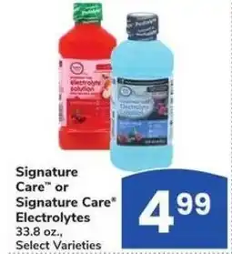 Albertsons Signature care or signature care electrolytes offer