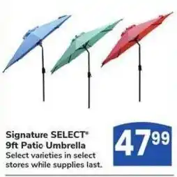 Albertsons Signature select 9ft patio umbrella offer