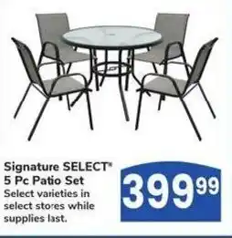 Albertsons Signature select 5 pc patio set offer