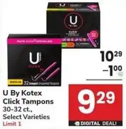 Albertsons U By Kotex Click Tampons offer