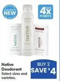 Albertsons Native Deodorant offer