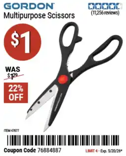 Harbor Freight Tools Gordon multipurpose scissors offer