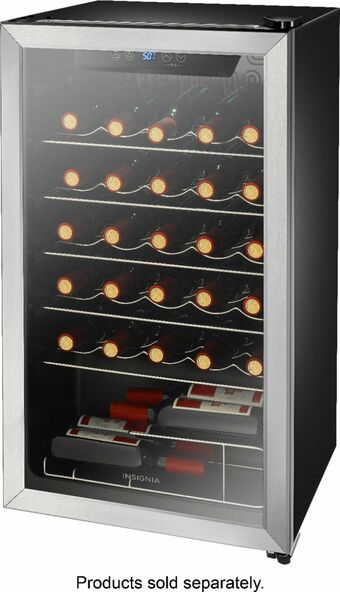 Best Buy Insignia™ - 29-Bottle Wine Cooler - Stainless steel offer