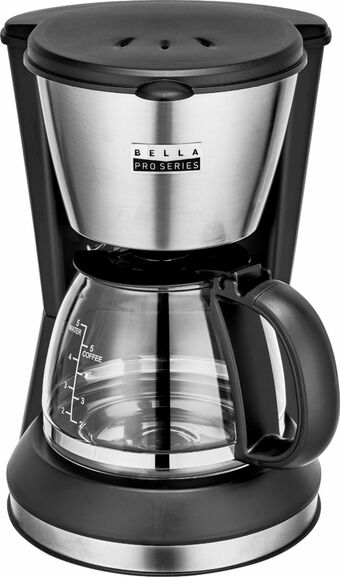 Best Buy Bella Pro Series - 5-Cup Coffee Maker - Stainless Steel offer