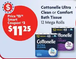 Family Dollar Cottonelle Ultra Clean or Comfort Bath Tissue offer
