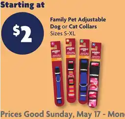 Family Dollar Family Pet Adjustable Dog or Cat Collars offer