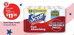 Family Dollar Scott Paper Towels offer