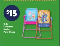 Family Dollar Kids' Character Folding Patio Chairs offer