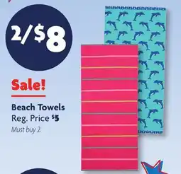 Family Dollar Beach Towels offer
