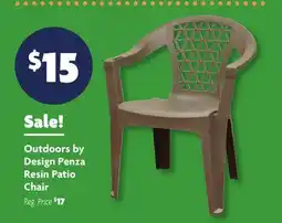 Family Dollar Outdoors by Design Penza Resin Patio Chair offer