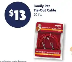 Family Dollar Family Pet Tie-Out Cable offer