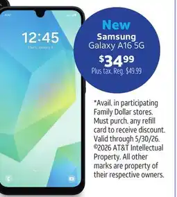 Family Dollar Samsung Galaxy A16 offer