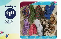 Family Dollar Flip Flops for the Family offer