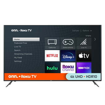 Walmart onn. 55 Class 4K UHD (2160P) LED Roku Smart TV HDR (100012586) offer