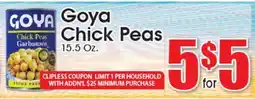 Supremo Foods Inc Goya Chick Peas offer