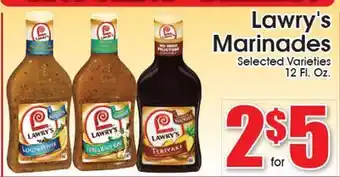 Supremo Foods Inc Lawry's Marinades offer