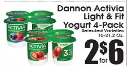 Supremo Foods Inc Dannon Activia Light & Fit Yogurt 4-Pack offer