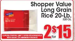 Supremo Foods Inc Shopper Value Long Grain Rice offer
