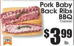 Supremo Foods Inc Pork Baby Back Ribs BBQ offer