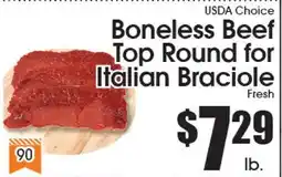 Supremo Foods Inc USDA Choice Boneless Beef Top Round for Italian Braciol offer