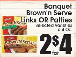 Supremo Foods Inc Banquet Brown'n Serve Links OR Patties offer