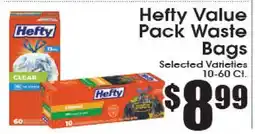 Supremo Foods Inc Hefty Value Pack Waste Bags offer
