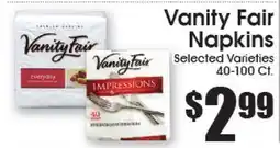 Supremo Foods Inc Vanity Fair Napkins offer