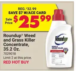 Ace Hardware Roundup Weed and Grass Killer Concentrate,.35.2 Oz offer