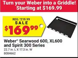Ace Hardware Weber Searwood 600, XL600 and Spirit 300 Series offer