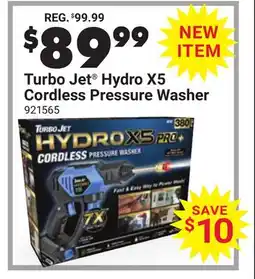 Ace Hardware Turbo Jet Hydro X5 Cordless Pressure Washer offer