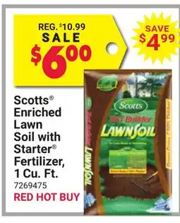 Ace Hardware Scotts Enriched Lawn Soil with Starter Fertilizer, 1 Cu. Ft offer