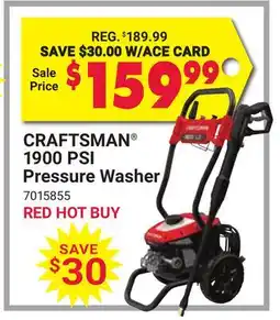 Ace Hardware CRAFTSMAN 1900 PSI Pressure Washer offer