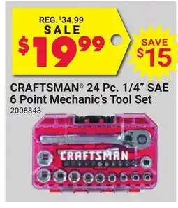 Ace Hardware CRAFTSMAN 24 Pc. 1/4 SAE 6 Point Mechanic's Tool Set offer