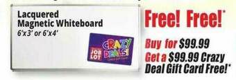 Ocean State Job Lot Lacquered Magnetic Whiteboard offer