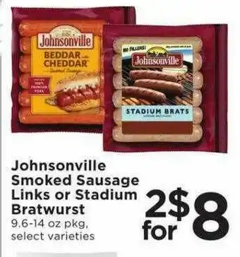 SHOPPERS Johnsonville Smoked Sausage Links Or Stadium Bratwurst offer