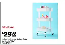 Michaels 3-Tier Lexington Rolling Cart by Simply Tidy offer