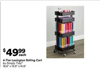 Michaels 4-Tier Lexington Rolling Cart by Simply Tidy offer