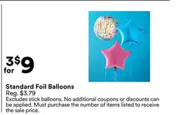 Michaels Standard Foil Balloons offer