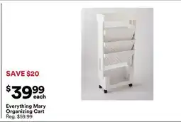 Michaels Everything Mary Organizing Cart offer