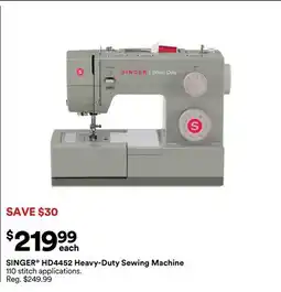 Michaels SINGER HD4452 Heavy-Duty Sewing Machine offer