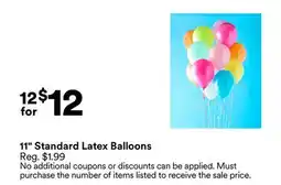 Michaels 11 Standard Latex Balloons offer