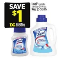 Dollar General Lysol Laundry Sanitizer offer