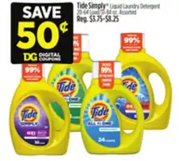 Dollar General Tide Simply Liquid Laundry Detergent offer