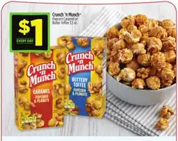 Dollar General Crunch'n Munch Popcorn Caramel or Butter Toffee offer